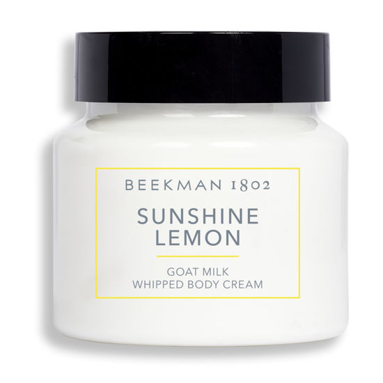 Picture of Beekman 1802 Sunshine Lemon Whipped Body Cream - Scented - 8 oz - Moisturizes, Soothes, & Softens - With Coconut Oil and Mango Seed Butter - No Irritation - Good for Sensitive Skin