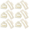 Picture of Hair Accessory Set for Women and Girls - 6 Large Rectangle Clips for Thick Hair, 6 Small Clips for Thin Hair (White)