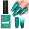 Picture of Makartt Green Glitter Gel Polish - 15ml Christmas Sparkly Shimmer Gel, UV Soak Off for Nail Art Design, DIY Home Salon Winter Manicure, Tinsel Green