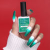 Picture of Makartt Green Glitter Gel Polish - 15ml Christmas Sparkly Shimmer Gel, UV Soak Off for Nail Art Design, DIY Home Salon Winter Manicure, Tinsel Green