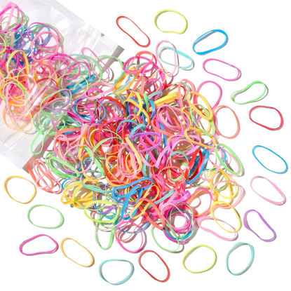 Picture of Teenitor Hair Ties,Hair Rubber Bands for Kids Girls Thin Small Hair Elastics,Colors,300pcs