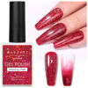 Picture of Makartt Christmas Red Glitter Gel Nail Polish - 15ml Sparkle Shimmer Soak Off UV Gel for Nail Art, Winter Manicure, New Year Shades, DIY Salon Gift for Women