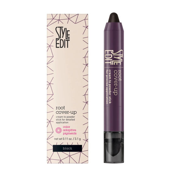 Picture of Style Edit Root Touch Up Stick - Temporary Root Concealer and Black Hair Color for Gray Coverage, Premium Shading Sponge Pen for Hair Makeup, 0.11 oz