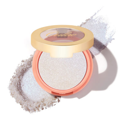 Picture of Oulac Holo Highlighter Blush| Intense Subtle Shimmery Blush Creamy Texture| Highlighter Makeup| Holographic Color Inner Corner Eye| Highlighter Illuminator| 4.8g F14 Blue Moon