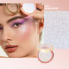 Picture of Oulac Holo Highlighter Blush| Intense Subtle Shimmery Blush Creamy Texture| Highlighter Makeup| Holographic Color Inner Corner Eye| Highlighter Illuminator| 4.8g F14 Blue Moon