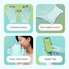 Picture of ZenToes Moisturizing Gloves for Dry Hands and Eczema, Gel Infused with Jojoba Seed Oil, Olive Oil and Vitamin E, Overnight Hand Moisturizer (OSFM, Fuzzy Mint Green with Media Tips)