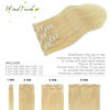 Picture of WindTouch Clip in Hair Extensions Bleached Blonde Hair Extensions For Women 12Inch 70g Human Hair 7PCS #613