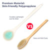Picture of BEDELITE Back Bath Brush Long Handle for Shower of 2 - Soft Shower Brush for Men & Women,Back Brush Scrubber - 16.4" Long Skin Exfoliator for Bath Scrubber Body Brush（2 Pack, Pink & Ivory）