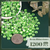 Picture of 1200PCS 6mm Resin Rhinestones in Bulk (Light Green), Bedazzling Flatback Crystals for Crafts DIY Nail Decoration, Gems Charms for Tumbler Shoes Clothing Fabric with Pickup Pen and Tweezers