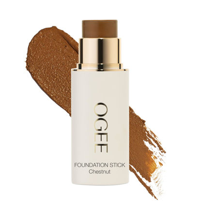 Picture of Ogee Sculpted Complexion Foundation Stick (Chestnut 13.75W - Deep Auburn, Rich-Golden Undertones) Full Coverage Foundation Makeup - Instantly Balance & Even Complexion - 70% Organic Ingredients
