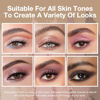 Picture of 6 Color Eyeshadow Makeup Palette, 6 Nude Champagne Gold Pink Rose Gold Black Brown Mauve Eyeshadows Palette, Everyday Matte Shimmer Finish Eye Makeup Looks,Travel Friendly Size, Built-in Mirror 07#