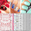 Picture of TailaiMei Nail Decals Stickers, 1600+ Pcs Self-Adhesive Tips DIY Nail Art Design Stencil (12 Large Sheets)