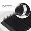Picture of XIUSUZAKI Lash Extensions Three Core Tips 3D Eyelash Extensions W Shape 0.07mm Thickness D Curl Mix 8-15mm Premade Fans Easy Fan Volume Lashes Matte Black Crisscross(W-3D-Three Core-0.07-D,8-15mm Mix)