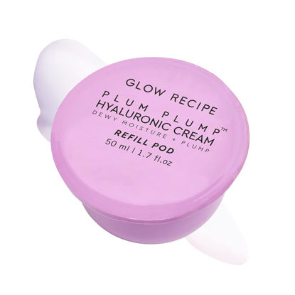 Picture of Glow Recipe Plum Plump Hyaluronic Acid Face Cream, Refill - Hydrating, Firming & Plumping Facial Moisturizer for Women & Men - Korean Skin Care with Polyglutamic Peptides for Dry Skin Wrinkles (50ml)