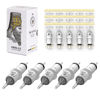 Picture of HAWINK 1RL Tattoo Needles Cartridge #10 Bugpin 3 Round Liner X-Taper 50PCS with Membrane Professional Disposable EN05S-50-1001RL