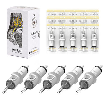 Picture of HAWINK 1RL Tattoo Needles Cartridge #10 Bugpin 3 Round Liner X-Taper 50PCS with Membrane Professional Disposable EN05S-50-1001RL
