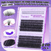 Picture of Yawamica Fluffy Lash Clusters Kit DIY Lash Extension Kit with Bottom Lashes Wispy Cluster Eyelash Extension 10-18MM 60D+80D Individual Lashes Kit with Lash Bond and Seal and Applicator for Beginners