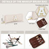 Picture of YOOLIFE Cute Cosmetic Bags for Women - 2 Pieces Initial Makeup Bag Travel Makeup Bag Make up Bag with Small Makeup Bag Makeup Bags Travel Must Haves Travel Bag Birthday Gifts for Women White Letter I