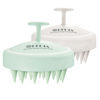 Picture of HEETA 2 Pack Hair Scalp Massager Shampoo Brush for Hair Growth, Hair Scalp Scrubber with Soft Silicone, Wet and Dry Hair Detangler, Wheat Straw Material (Light Green & Beige)