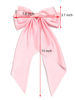 Picture of SUSULU 6pcs Large Hair Bows Big Bow Hair Barrette Clips for Women Girls,French Hair Bowknot with Long Tail Vintage Hair Accessories for Women Black/White/Pink