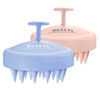 Picture of HEETA 2 Pack Hair Scalp Massager Shampoo Brush for Hair Growth, Hair Scalp Scrubber with Soft Silicone, Wet and Dry Hair Detangler, Wheat Straw Material (Blue & Flesh Pink)