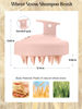 Picture of HEETA 2 Pack Hair Scalp Massager Shampoo Brush for Hair Growth, Hair Scalp Scrubber with Soft Silicone, Wet and Dry Hair Detangler, Wheat Straw Material (Blue & Flesh Pink)