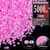Picture of 5000pcs 2mm Resin Rhinestones Bulk, Pink AB Flatback Round Jelly Rhinestones Bedazzling Non Hotfix Crystal Gems Large Quantity Wholesale for DIY Crafts Clothes Bottles Tumblers Face Makeup Manicure