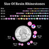 Picture of 5000pcs 2mm Resin Rhinestones Bulk, Pink AB Flatback Round Jelly Rhinestones Bedazzling Non Hotfix Crystal Gems Large Quantity Wholesale for DIY Crafts Clothes Bottles Tumblers Face Makeup Manicure