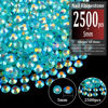 Picture of 2500pcs 5mm Resin Rhinestones Bulk, Transparent Lake Blue AB Flatback Round Jelly Rhinestones Non Hotfix Crystal Gems Large Quantity Wholesale for DIY Crafts Clothes Bottles Face Makeup Manicure