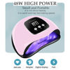Picture of BIGBEAR UV Light for Nails, 48W UV LED Nail Lamp for Gel Polish, Fast Nail Dryer with Automatic Sensor, 3 Timer Setting, Small and Portable, LED Nail Light for Fingernail and Toenail Nail
