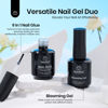 Picture of Beetles Nail Glue and Blooming Gel Set 15ml 9 In 1 Gel Nail Glue for False Nail Tips/Bloom Gel/Adhesive Bond UV Extension Glue Long Lasting Curing Needed