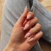 Picture of KQueenest Dusty Pink Press on Nails Medium Almond, Gel Fake Nails Press on, Glue on Nails Medium Length, Neutral Stiletto Acrylic Nails, Reusable False Nails with UV Coating for DIY Manicure in 24 Pcs