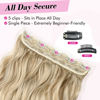 Picture of REECHO Clip in Hair Extensions, 20” One Piece Hair Extension Clip in Wefts Long Thick Beach Wavy Natural Soft Synthetic Hairpieces for Women, Dark Ash Blonde