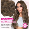 Picture of REECHO Clip in Hair Extensions, 20” One Piece Hair Extension Clip in Wefts Long Thick Beach Wavy Natural Soft Synthetic Hairpieces for Women, Ginger Brown