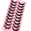 Picture of HBZGTLAD Soft Mink Eyelashes 3D Curl Winged End Eye Elongated Fake Lashes Thick Handmade Natural False Eyelash Messy Cross Lash Wholesale (LN121)