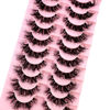 Picture of HBZGTLAD Soft Mink Eyelashes 3D Curl Winged End Eye Elongated Fake Lashes Thick Handmade Natural False Eyelash Messy Cross Lash Wholesale (LN121)