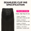 Picture of Lashey Human Hair Extensions Clip in Hair Extensions 100% Remy Human Hair Kinky Straight 110g Seamless Clip in Hair Extensions for Black Women 22 Inch Natural Black Human Hair