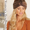 Picture of Awumbuk Wide Headbands for Women Knotted No Slip Head Bands Soft Turban Headband Hair Accessories Boho African Solid Color Head Wraps for Women Yoga Workout Pack of 6（Brown）