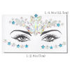 Picture of Wosois Crystal Face Stickers Star Mermaid Gems Sparkly Temporary Rhinestone Sticker Rave Party Accessories for Women and Girls (E)