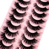Picture of HBZGTLAD Soft Mink Eyelashes 3D Curl Winged End Eye Elongated Fake Lashes Thick Handmade Natural False Eyelash Messy Cross Lash Wholesale (WF24#)