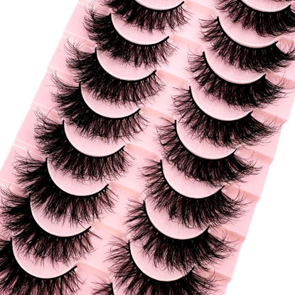 Picture of HBZGTLAD Soft Mink Eyelashes 3D Curl Winged End Eye Elongated Fake Lashes Thick Handmade Natural False Eyelash Messy Cross Lash Wholesale (WF24#)