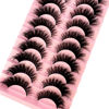 Picture of HBZGTLAD Soft Mink Eyelashes 3D Curl Winged End Eye Elongated Fake Lashes Thick Handmade Natural False Eyelash Messy Cross Lash Wholesale (WF24#)