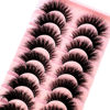Picture of HBZGTLAD Soft Mink Eyelashes 3D Curl Winged End Eye Elongated Fake Lashes Thick Handmade Natural False Eyelash Messy Cross Lash Wholesale (WF24#)
