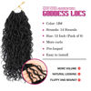 Picture of 8 Packs Crochet Hair for Black women, Goddess Locs Crochet Hair, Goddess Faux Locs with Curl Braids (12Inch, 8Packs, 1B)