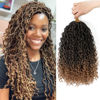 Picture of SamBraid Goddess Locs Crochet Hair 14 Inch, 8 Packs New Goddess Faux Locs Crochet Hair for Black Women, River Locs Crochet Hair with Curly Ends (14Inch, T27#, 8Packs))