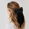 Picture of Big Hair Bows for Women: Silky Satin Hair Clips with Long Tails, Cute Ribbons and Coquette Barrettes for Girls