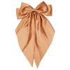 Picture of Big Silky Satin Hair Bows for Women: Orange Long Tail Coquette Hair Clips and Barrettes for Girls