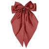 Picture of Large Hair Bows for Women Brick Red Silky Satin Hair Bow Hair Clips Long Tail Oversize Hair Ribbon Coquette Bows Hair Accessories for Girls