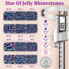 Picture of Resin Jelly Rhinestones for Crafting with B7000 Jewelry Glue, 2 Boxes Purplish Black AB Flatback Crystals with 2Pcs 10ml Glue, Bedazzling Non Hotfix Gems for DIY Tumblers Clothing Shoes Manicure