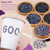 Picture of Resin Jelly Rhinestones for Crafting with B7000 Jewelry Glue, 2 Boxes Purplish Black AB Flatback Crystals with 2Pcs 10ml Glue, Bedazzling Non Hotfix Gems for DIY Tumblers Clothing Shoes Manicure